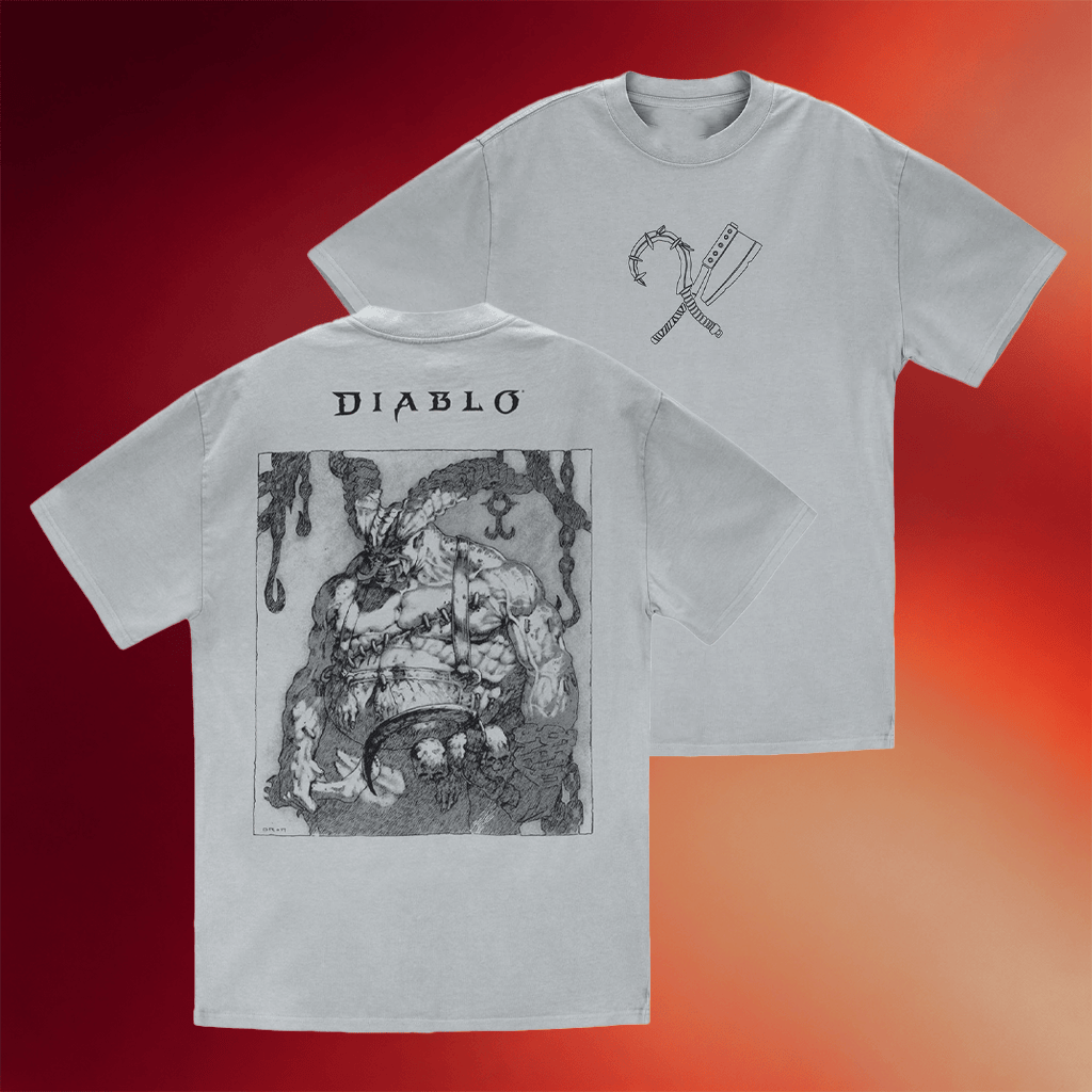 Blizzard Gear Merch 2026 Diablo Butcher Sketch T-Shirt Best Gifts For Brothers