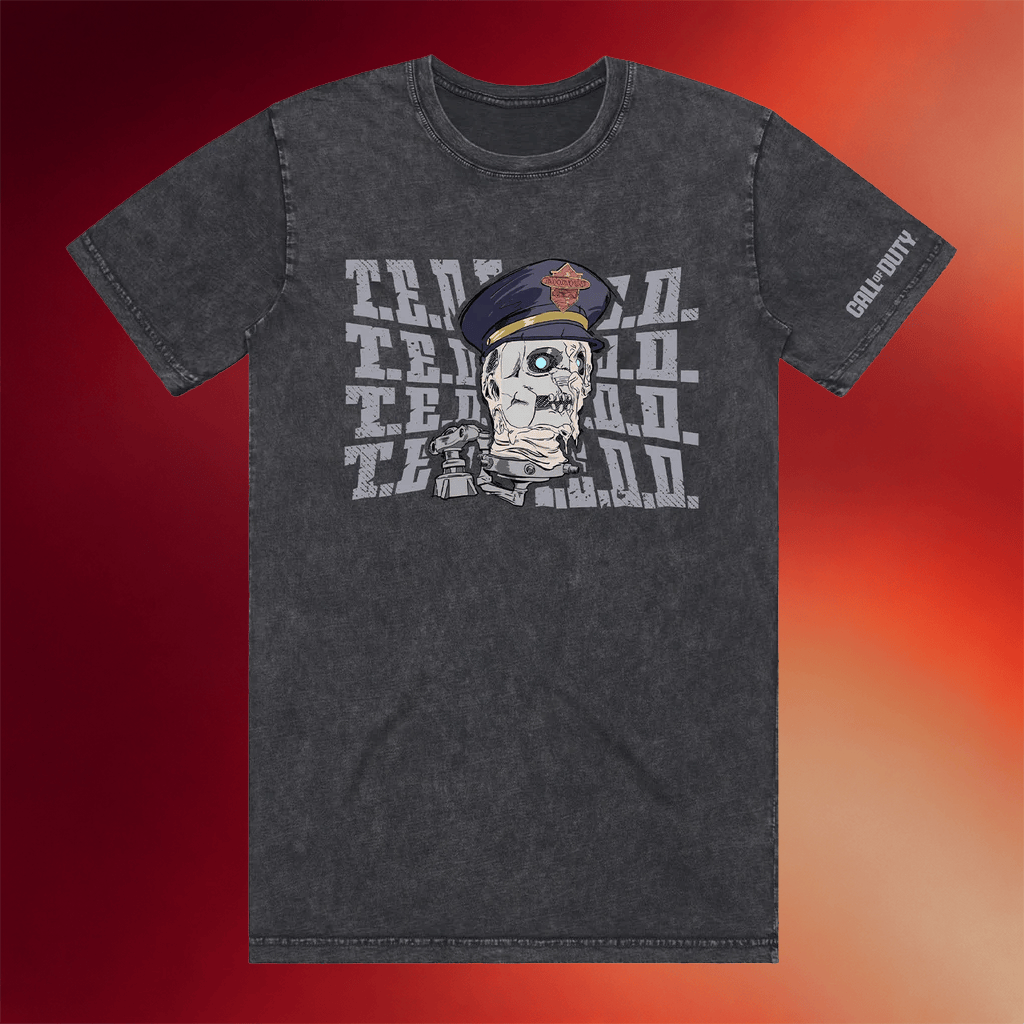 Call Of Duty Merch Call Of Duty Black Ops 7 Zombies TEDD Repeat Wash T-Shirt Gifts For Brother