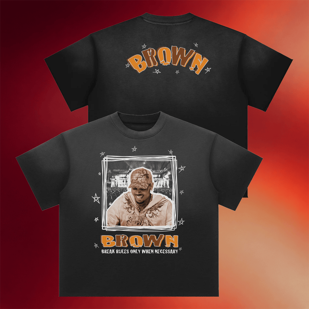 Chris Brown Merch 2026 BROWN Pregame Scribble T-Shirt Cool Gifts For Music Lovers