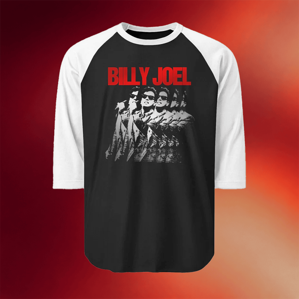 Billy Joel Merch 12 Gardens Raglan Baseball T-Shirt Best Gifts For Music Lovers