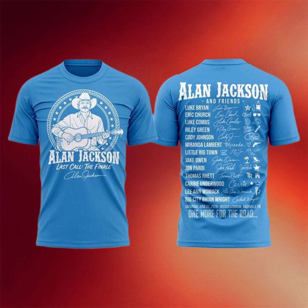 Alan Jackson Last Call Merch Alan Jackson Last Call The Finale 2026 T-Shirt Signed Fan Gifts