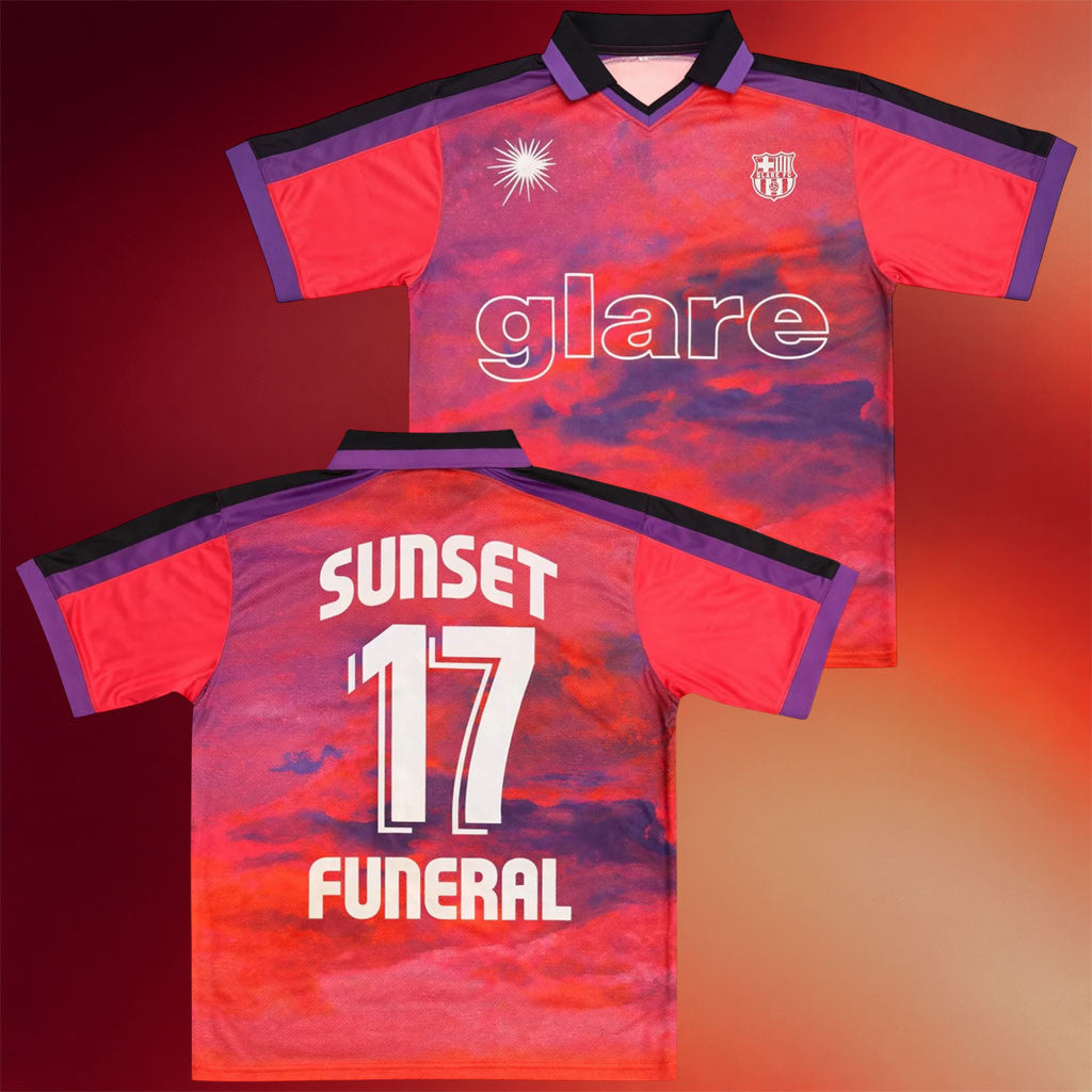 Glare Merch 2026 Sunset Funeral Jersey Glare Jersey Presents For Music Lovers