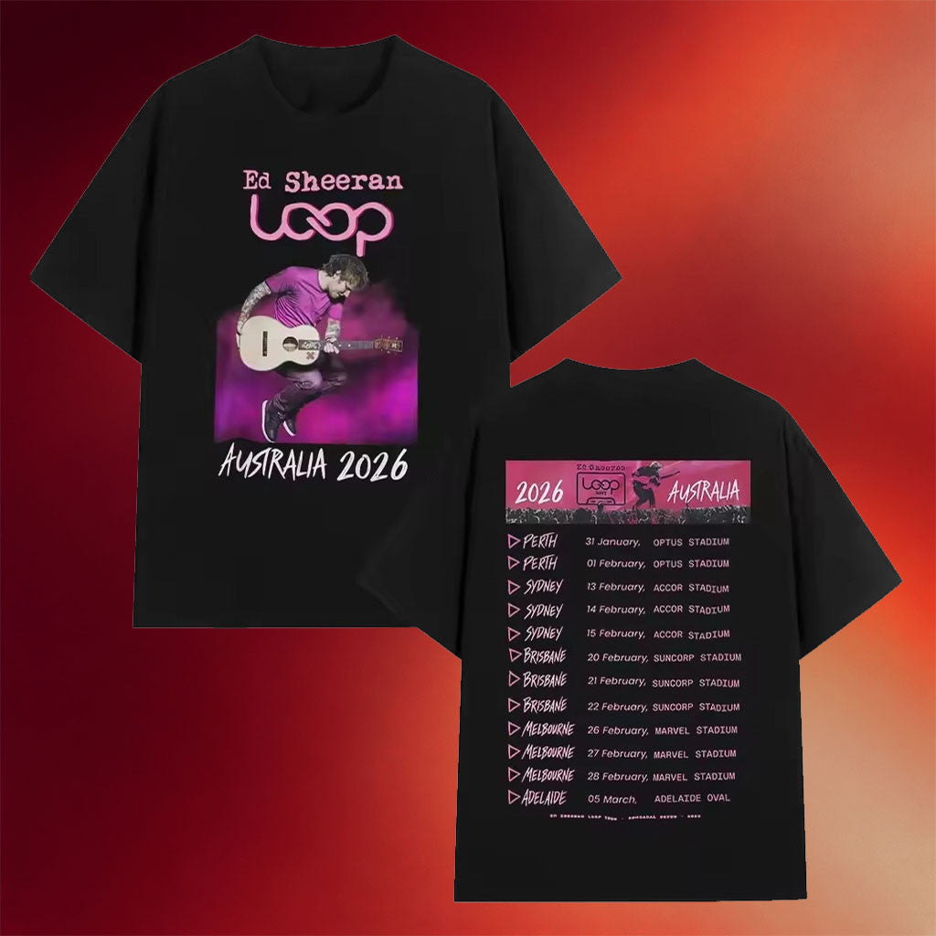 Ed Sheeran Loop Tour Merch 2026 Ed Sheeran Loop Australia Tour T-Shirt Best Gift For Music Fans