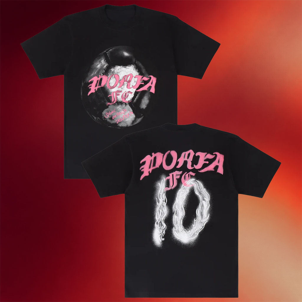 Porfa Merch 2026 El Balon Porfa FC T-Shirt Black Birthday Gift For Husband
