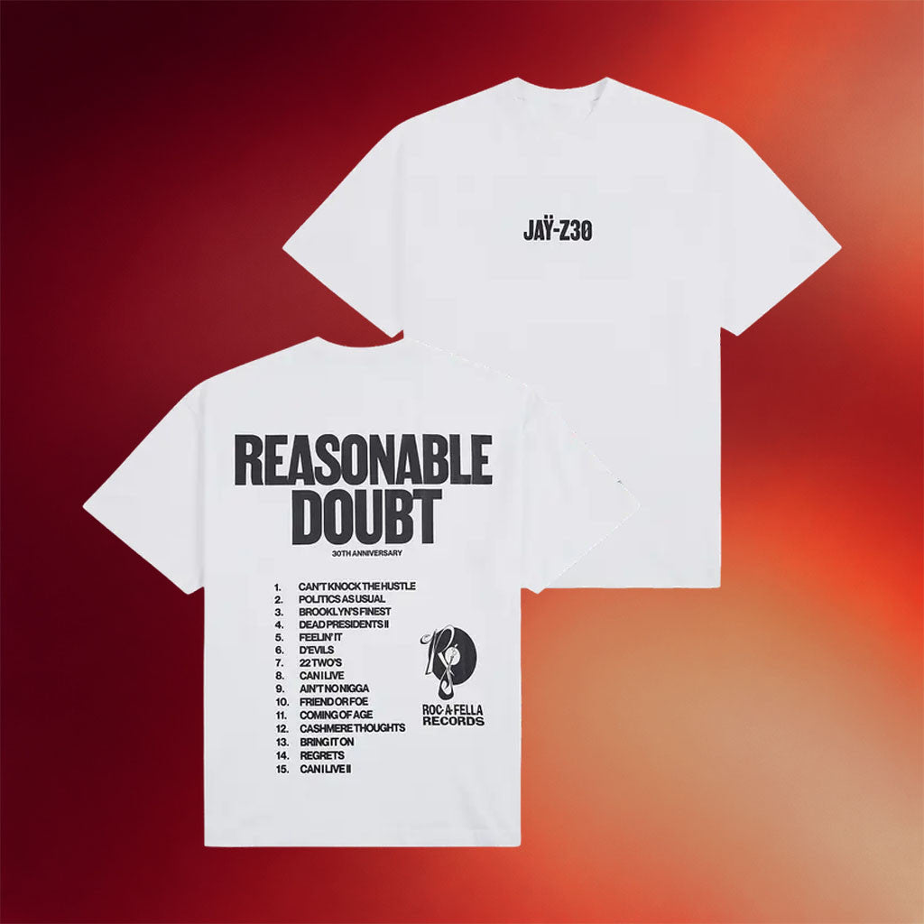 Jay-Z30 Merch 2026 JAY-Z30 Reasonable Doubt Tracklist T-Shirt Present For Rapper Fans