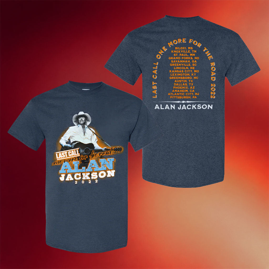 Alan Jackson Merch Navy Standing Guitar Tour T-Shirt Best Gift For Country Music Lovers