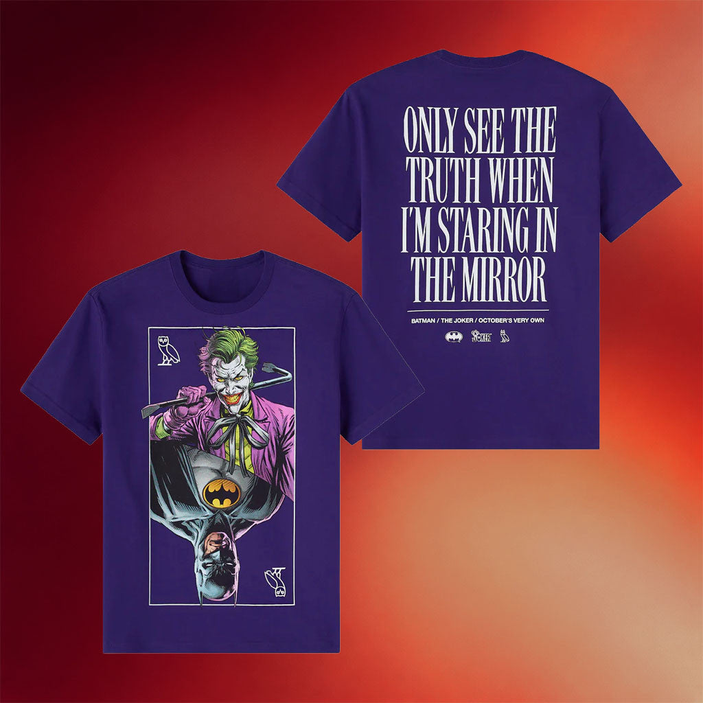 OVO Merch Batman X The Joker 2026 Batman The Joker Mirror T-Shirt Birthday Gift For Him