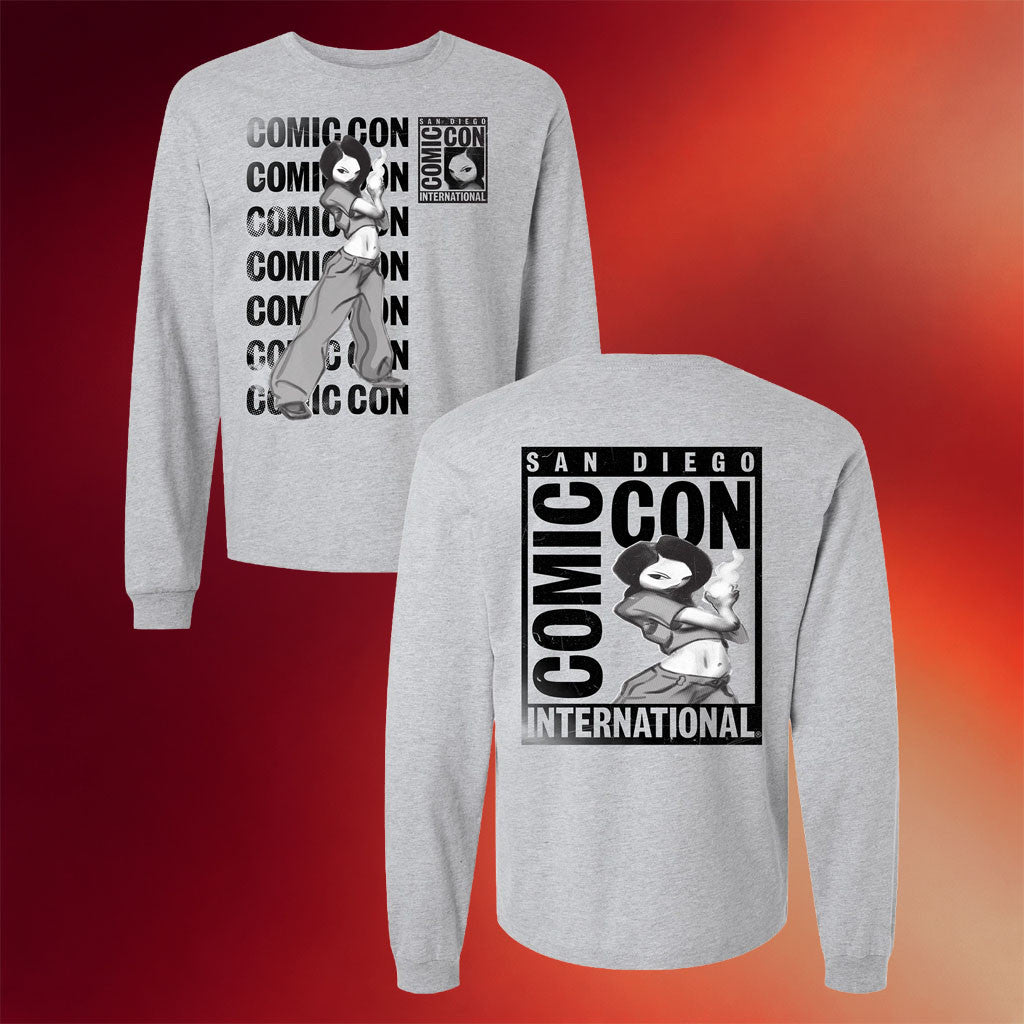 Comic Con Merch 2026 Street Anime Long Sleeve Shirt San Diego Comic Con Merch Grays