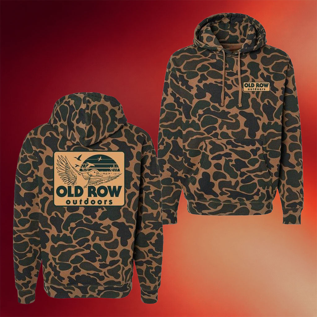 Old Row Merch Old Row Outdoors Duck Camo Hoodie Birthday Gift For Duck Hunters