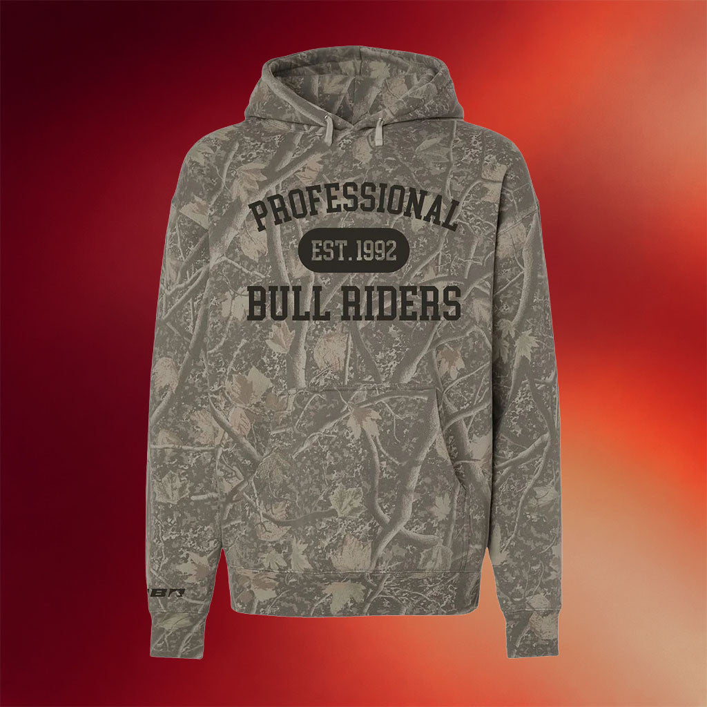 PBR Merch 2026 PBR Established 1992 Collegiate Hoodie Camo Best Gift For Bull Rider