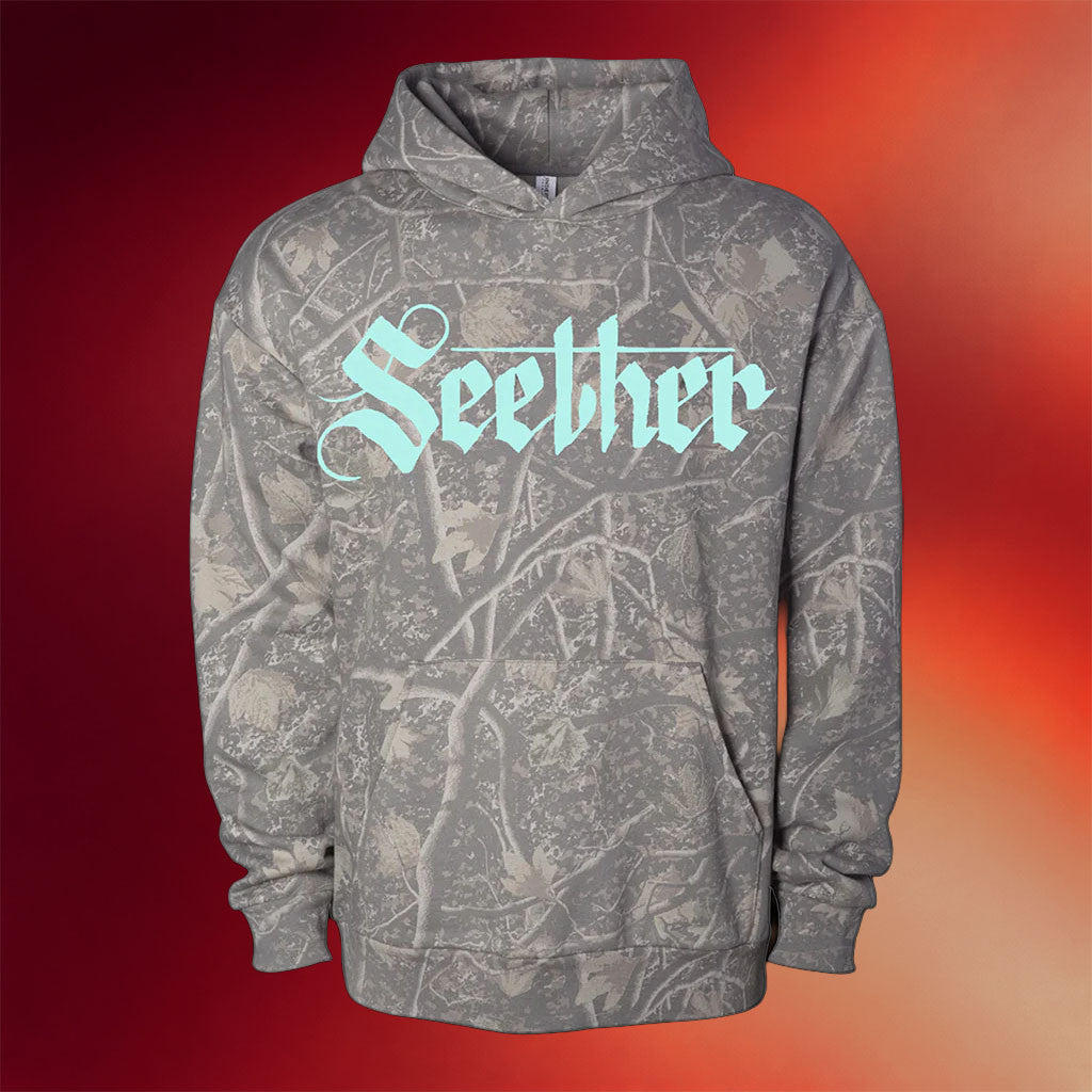 Seether Merch Seether Logo Camo Hoodie Birthday Gifts For Music Lovers