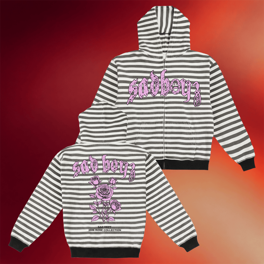 Sad Boyz Merch 2026 Sad Dept Zip Up Hoodie Rose Collection Apparel Gifts For Friend