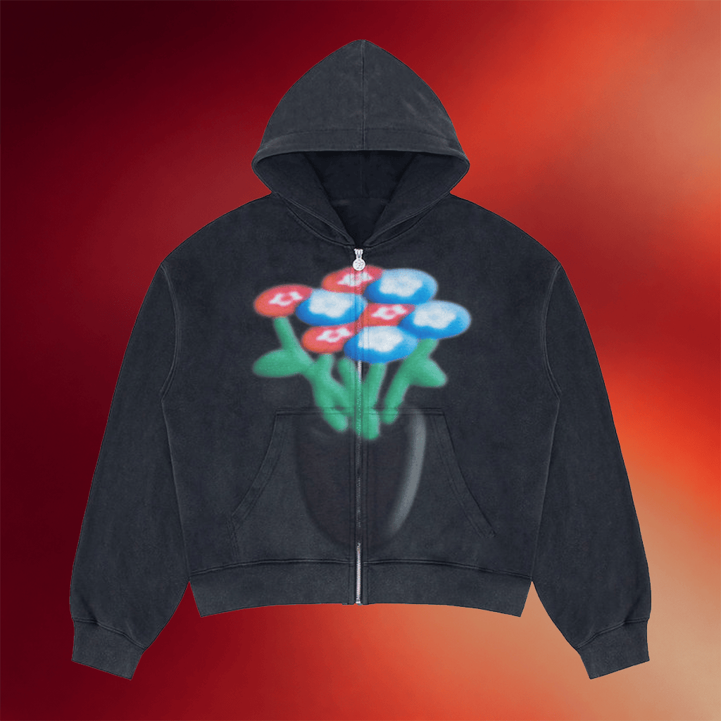 Vandythepink Merch 2026 AirBrush Flower Zip Hoodie Birthday Gifts For Friends