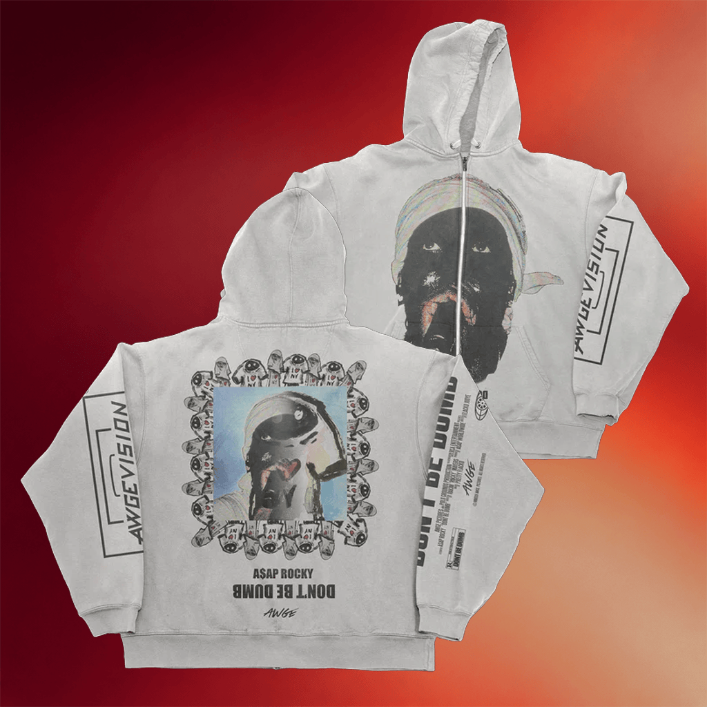 AWGE Merch ASAP Rocky Dont Be Dumb Zip Hoodie Gifts Ideas For Rapper Fans