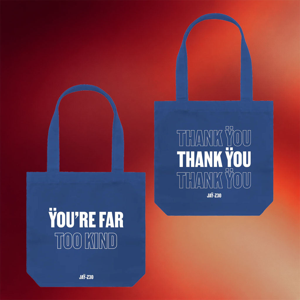 Jay-Z30 Merch 2026 Thank You Tote Bag Jay-Z 30th Anniversary Merchandise Gift For Friends