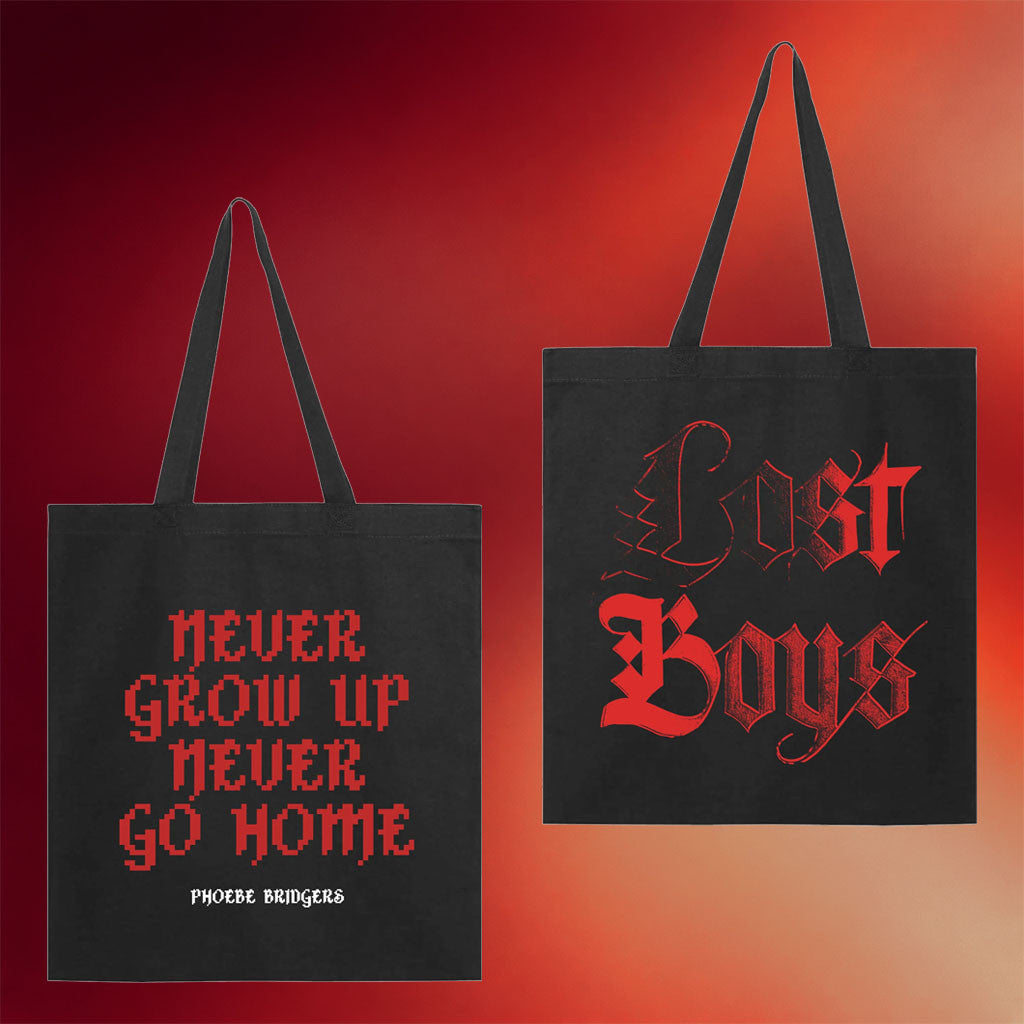 Phoebe Bridgers Merch 2026 Lost Boys Tote Bag Never Grow Up Never Go Home Handbags Fan Gifts