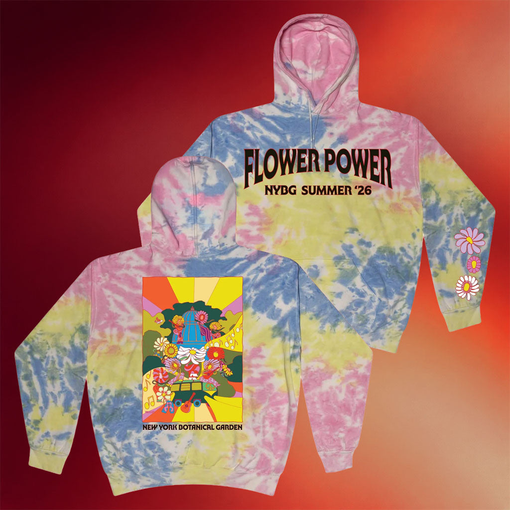 NYBG Merch 2026 Flower Power Tie Dye Hoodie NYBG Summer Hoodie Best Gift For Friends