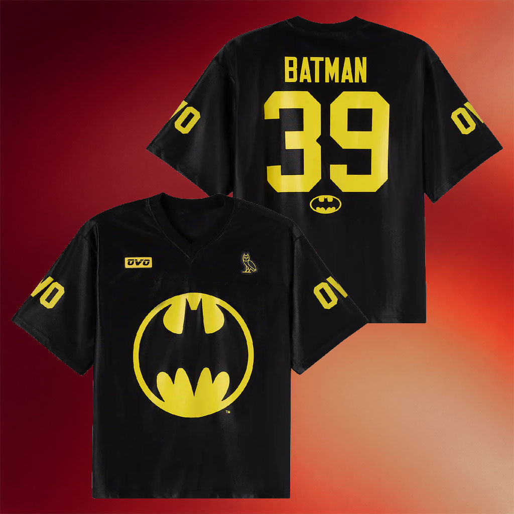 OVO Merch Batman X The Joker 2026 Batman Football Jersey Black Birthday Gift For Brothers