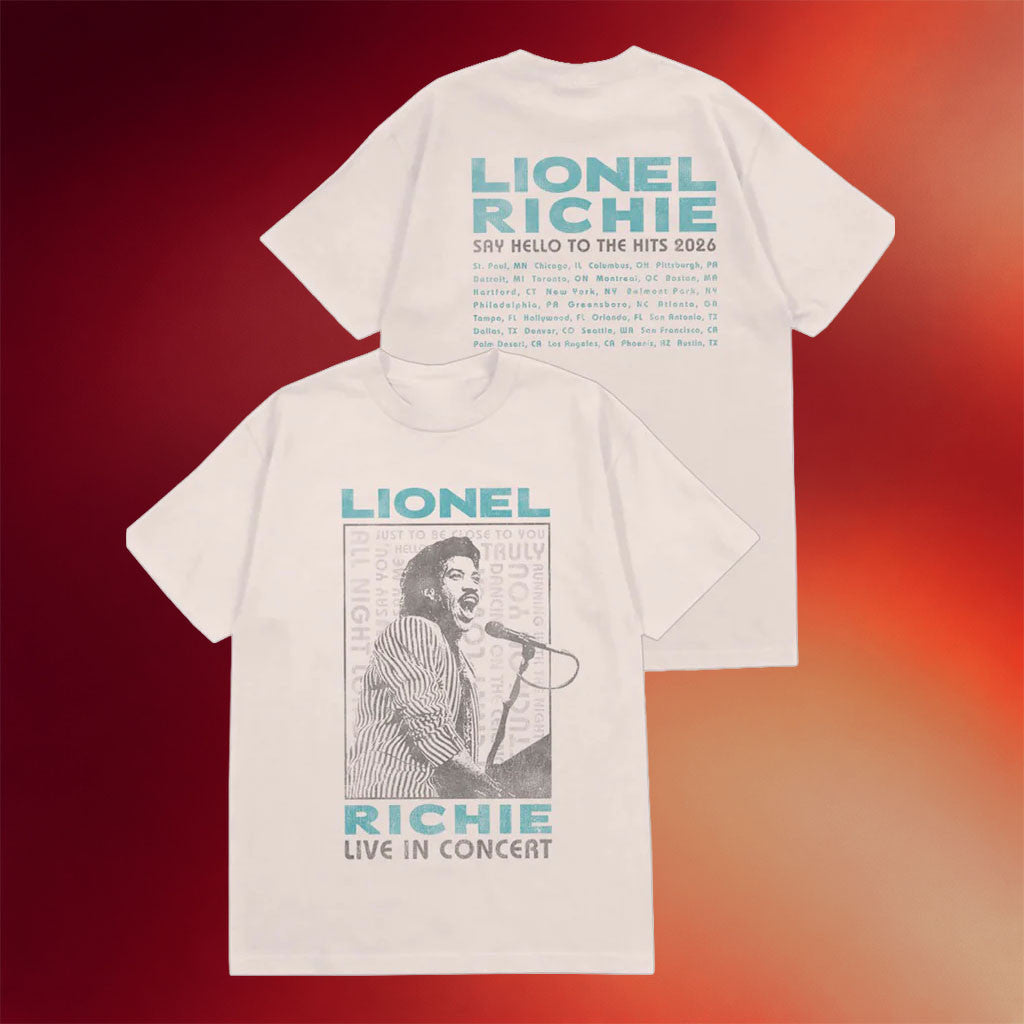 Lionel Richie Merch 2026 Live In Concert T-Shirt Say Hello To The Hits Shirt Gift For Music Fan