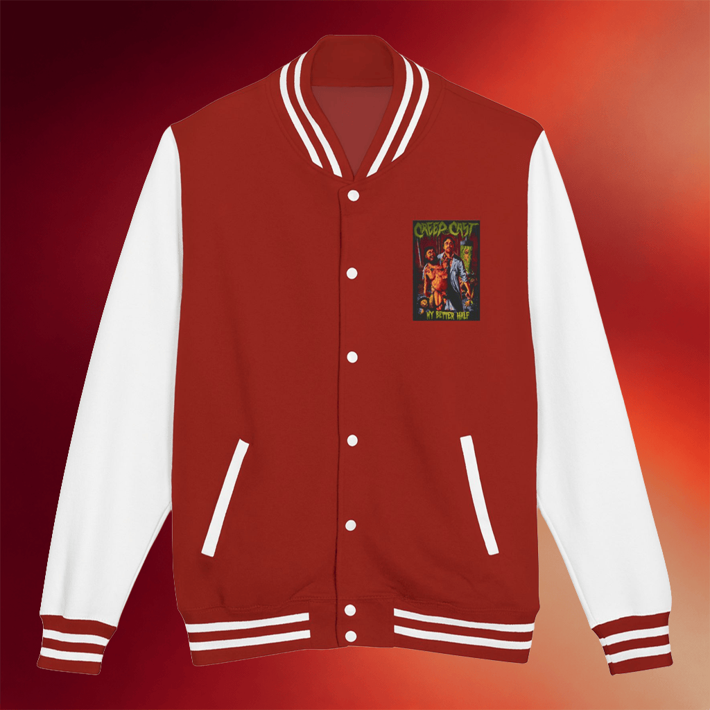CreepCast Merch 2026 Creep Cast My Better Half Varsity Jacket Gifts For Horror Fans