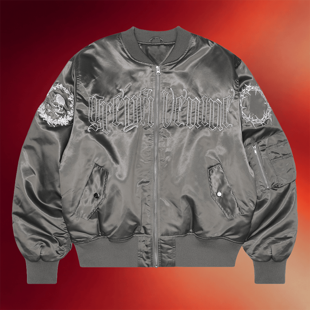 G59 Merch 2026 Skull Tattoo Bomber Jacket Grey Five Nine Merch Gifts For Brothers
