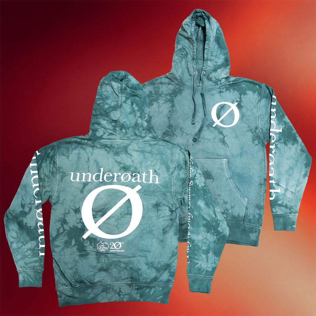 Underoath Merch 2026 TOCS Teal Tie Dye Hoodie Underoath Hoodie Rock Fan Gifts For Son