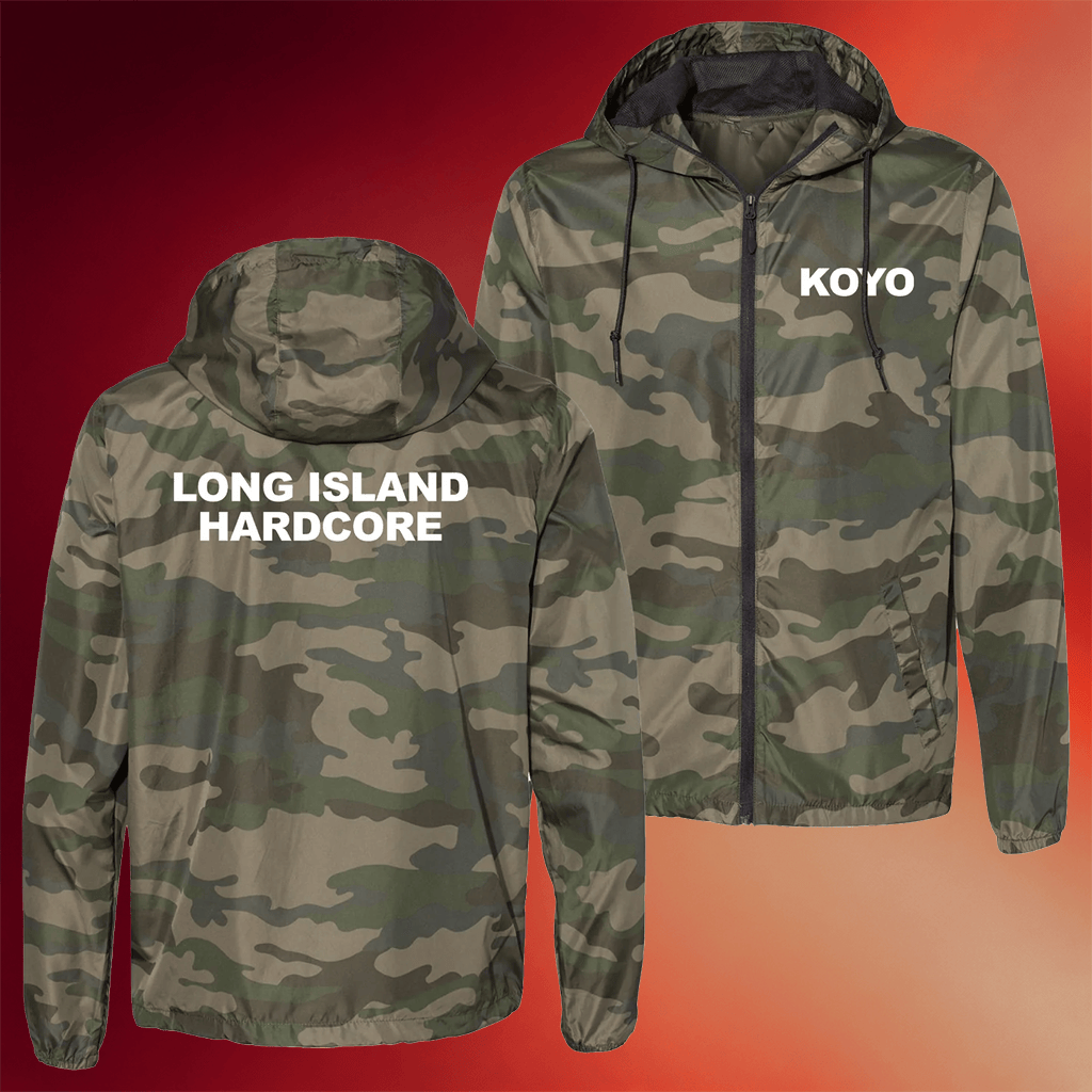 Koyo Merch 2026 Long Island Hardcore Camo Windbreaker Jacket Gifts For Dad