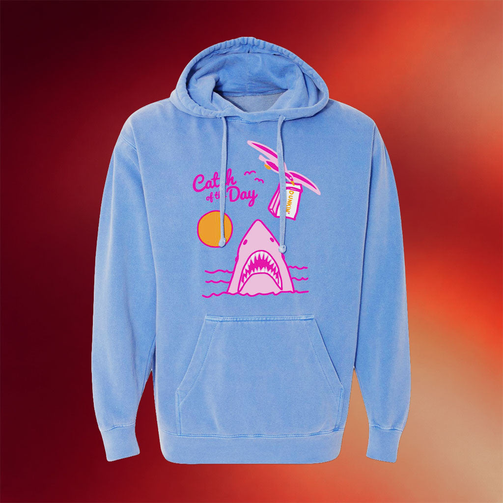 Dunkin Runs On Merch 2026 Shark Hoodie Catch Of The Day Hoodie Gifts For Daughters