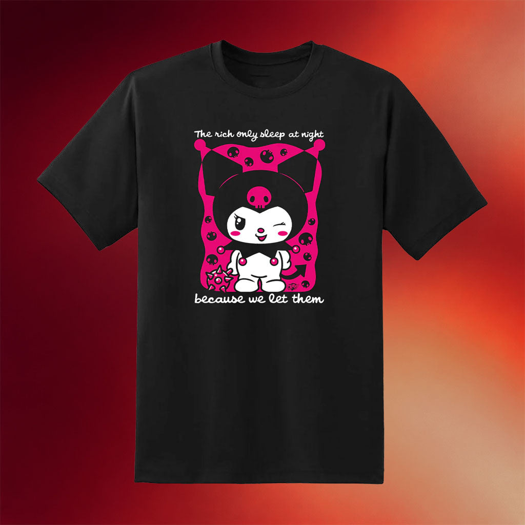 Punk With A Camera Merch 2026 The Rich Only Sleep At Night Because We Let Them Mace T-Shirt