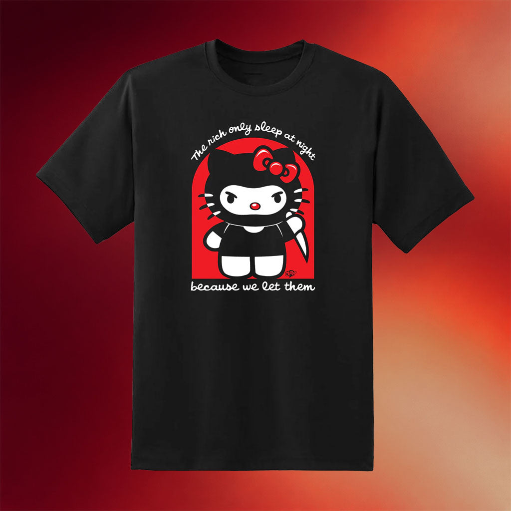 Punk With A Camera Merch 2026 The Rich Only Sleep At Night Because We Let Them T-Shirt Knife Tee