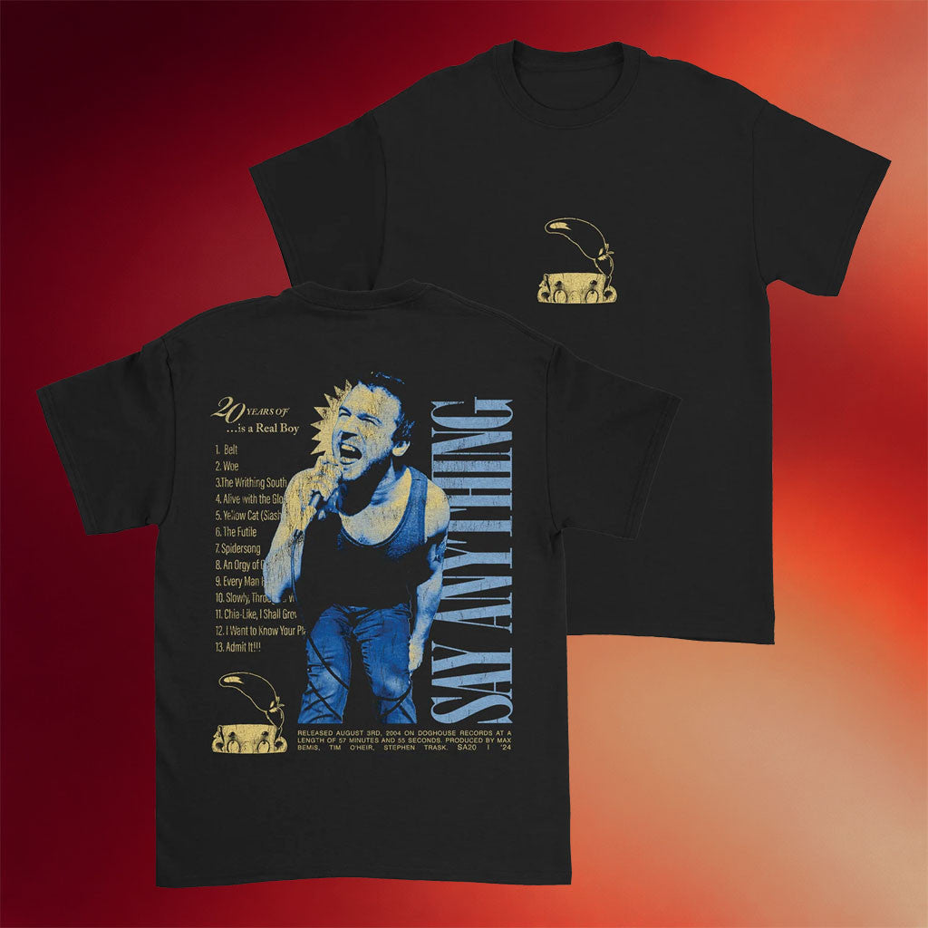 Say Anything Merch 2026 Is A Real Boy 20th Anniversary T-Shirt Gift For Rock Lovers