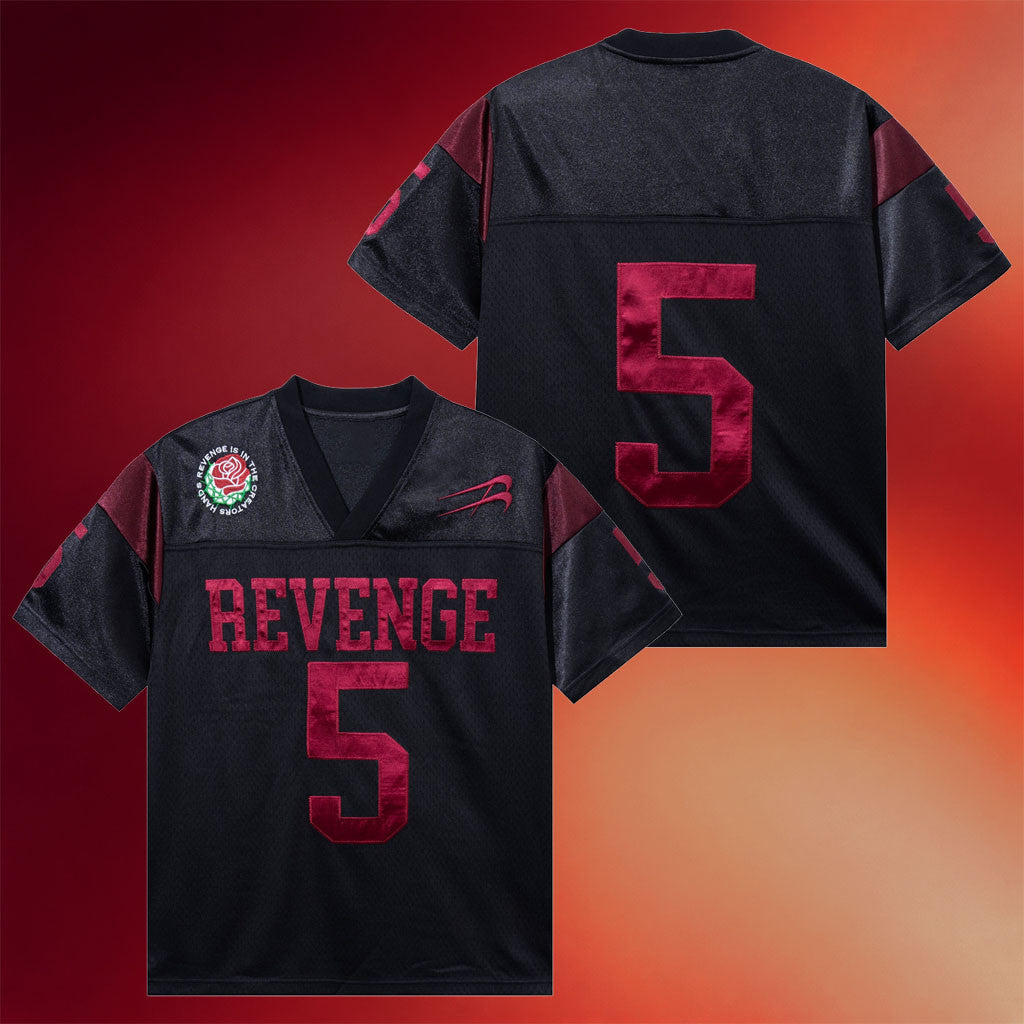 Revenge Merch 2026 Rose Football Jersey Black Birthday Gift Ideas For Boyfriend - Mouldking