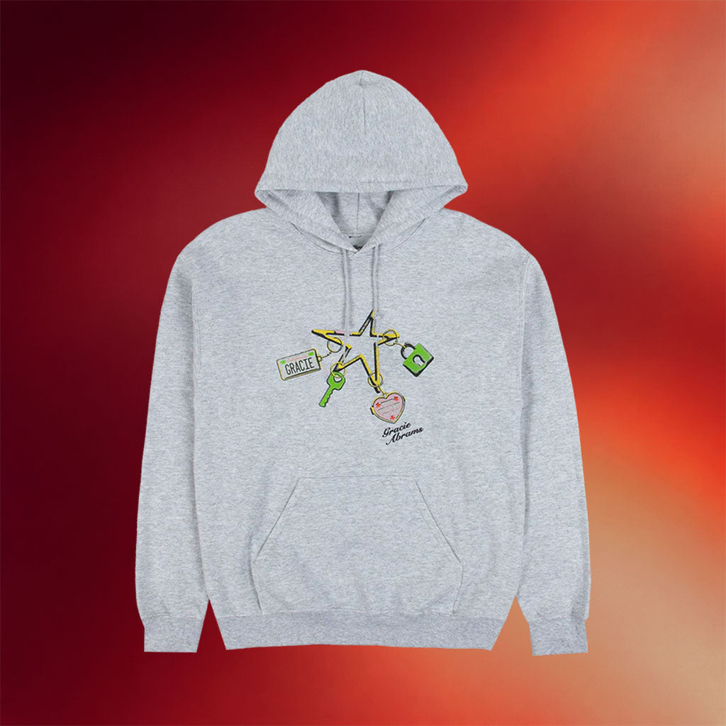 Gracie Abrams Merch 2026 California License Plate Charm Popup Grey Hoodie Gifts For Friends - Mouldking