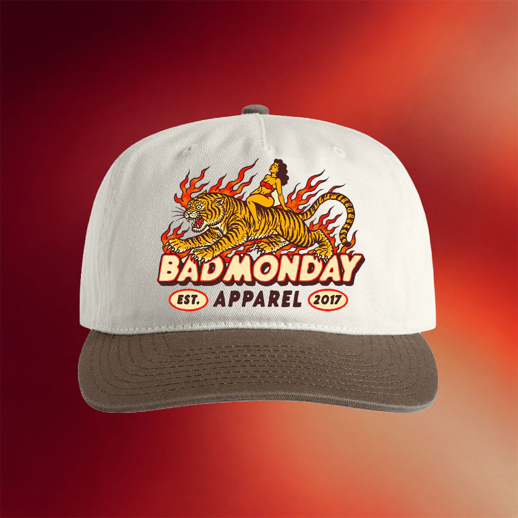 Bad Monday Merch 2026 Tiger Fire Two Tone Hat Birthday Present For Husband - Mouldking