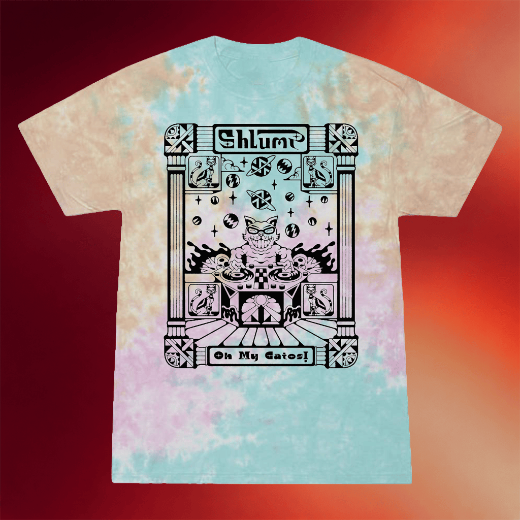 Shlump Merch 2026 Oh My Gatos Tie Dye T-Shirt Father's Day Gifts For Music Lovers