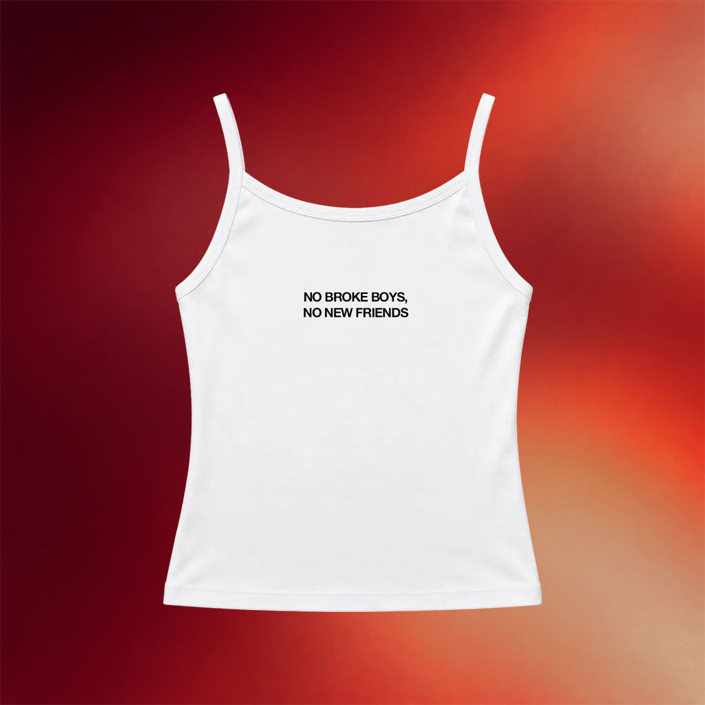 Disco Lines Merch 2026 No Broke Boys No New Friends Tank Top Gift Ideas For Sisters