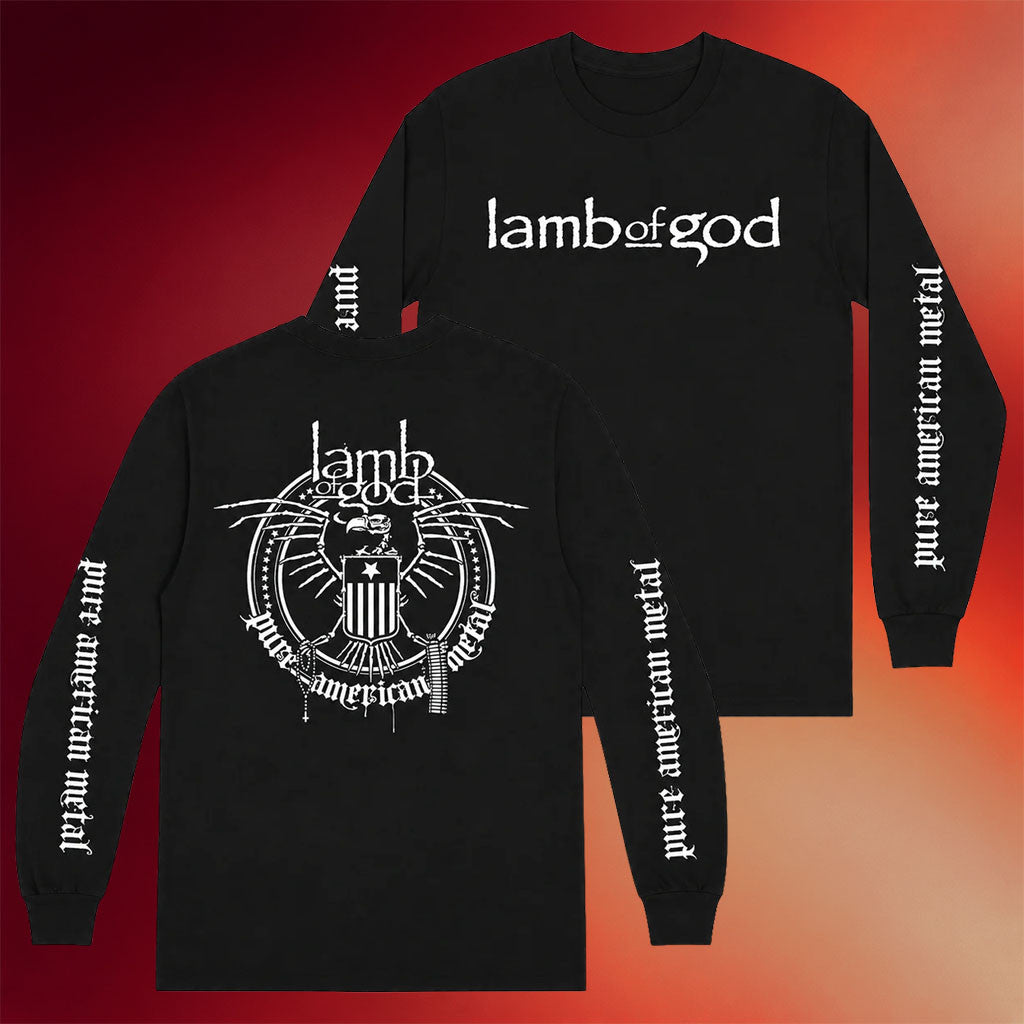 Lamb Of God Merch 2026 Pure American Metal Long Sleeve Shirt Present For Band Fans