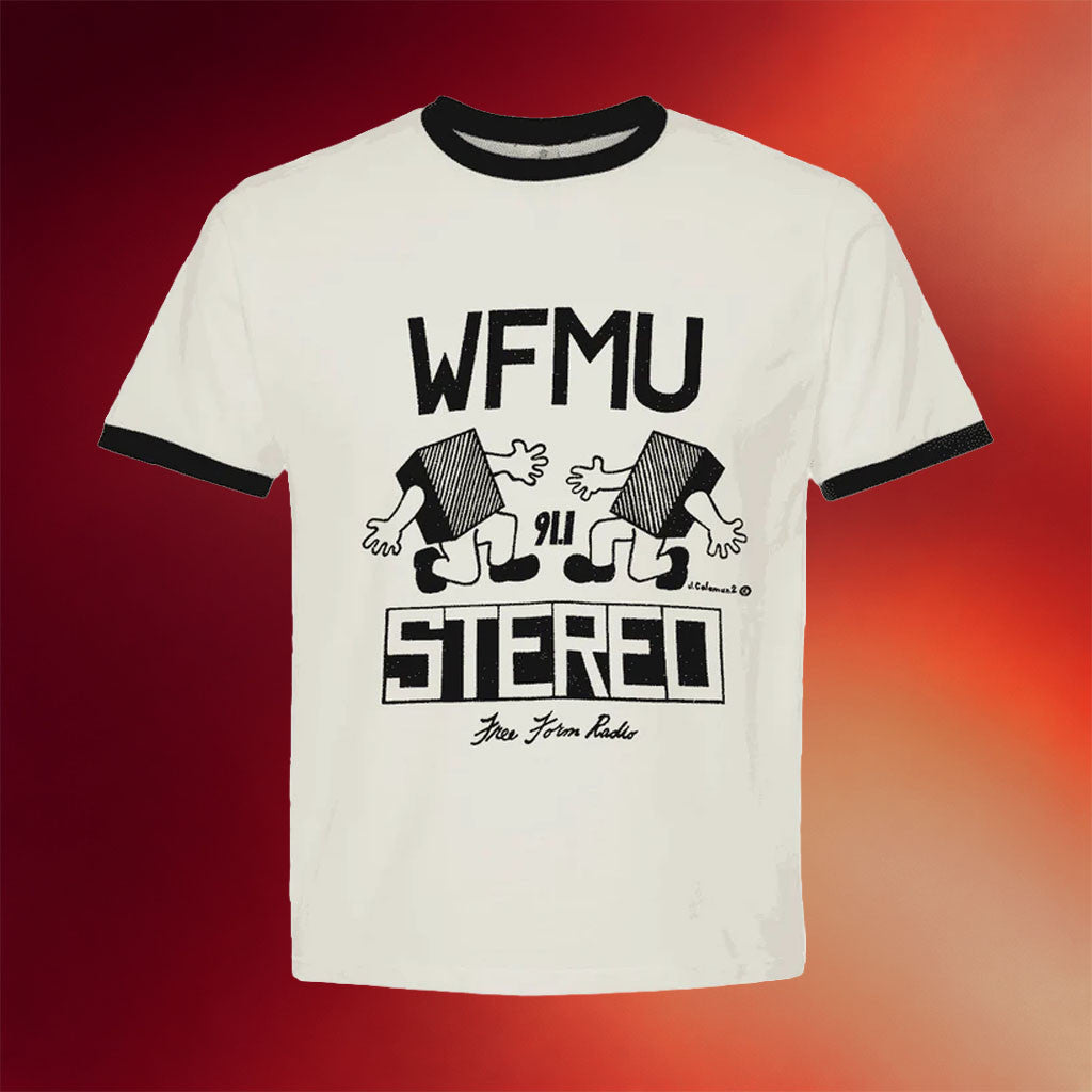 WFMU Merch 2026 Radio Blockheads Ringer T-Shirt Best Gifts For Friends