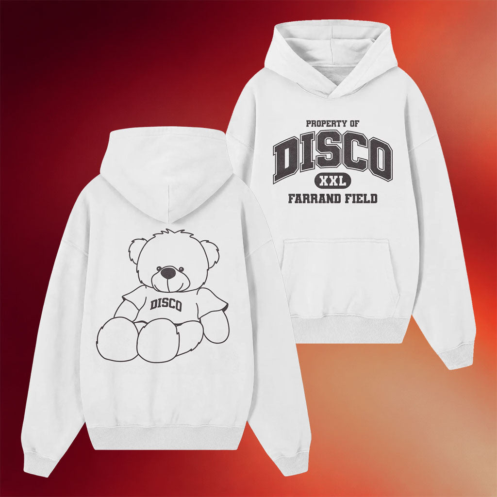 Disco Lines Merch 2026 Bear Hoodie Property Of Disco Farrand Field Hoodie Gift For Fans