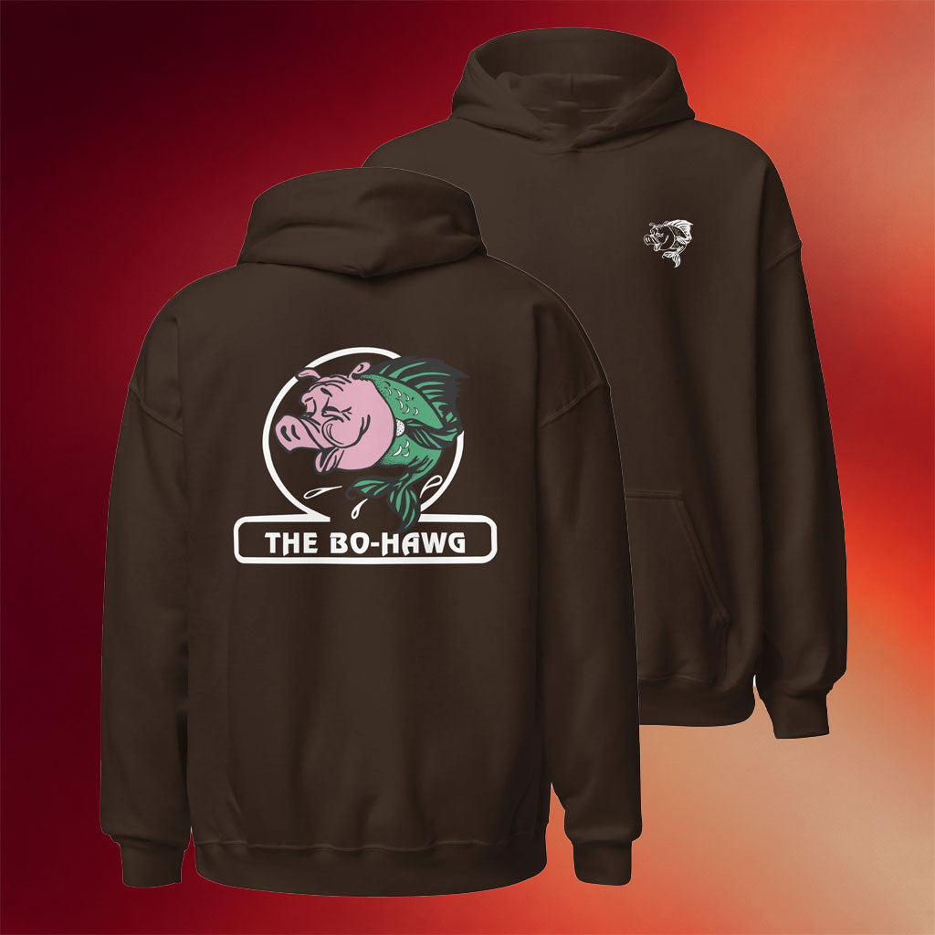 Bo-Hawg Merch OG Pink And Green Hoodie The Bo-Hawg Hoodie Gifts For Besties