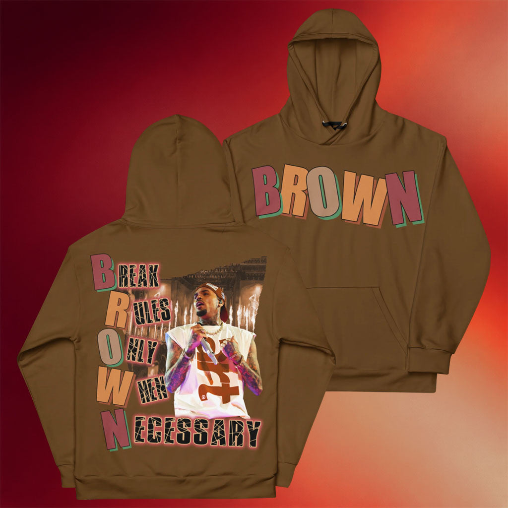 Chris Brown Merch 2026 Break Rules Only When Necessary Hoodie Music Related Gifts For Guys