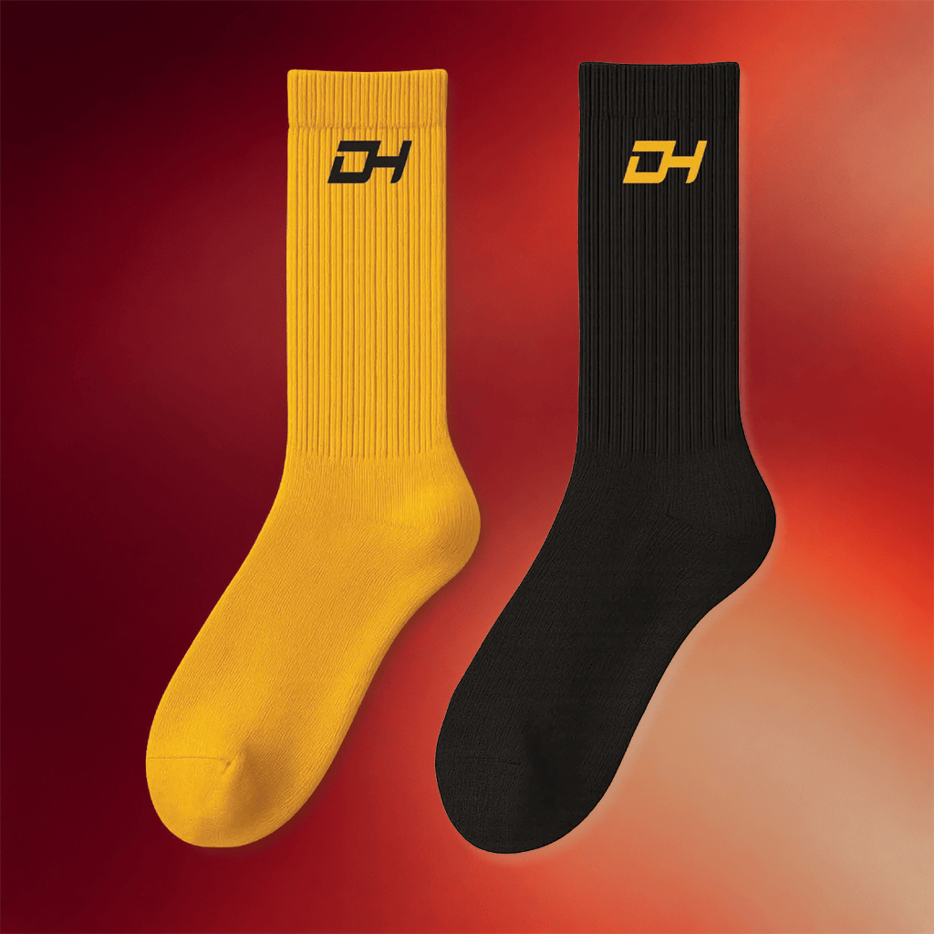 Daydrian Harding Merch 2026 Split Black Yellow Socks D'Aydrian Harding Merch Gifts Ideas