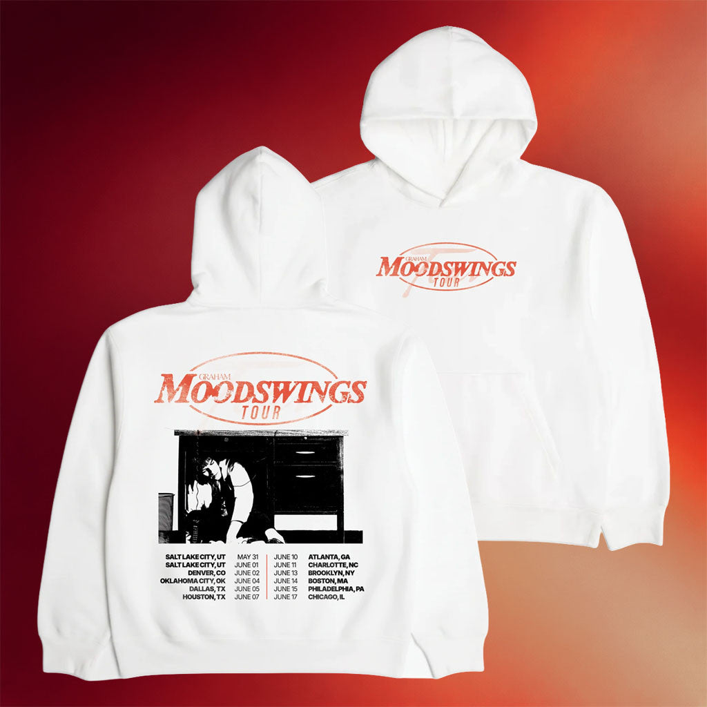 100Graham Merch 2026 Moodswings Tour White Hoodie Best Gifts For Music Lovers