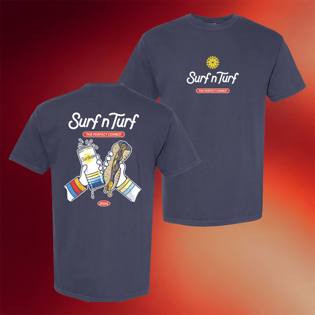 Surfside Merch 2026 Surfside Surf N Turf 2026 Graphic T-Shirt Gifts For Father In Law