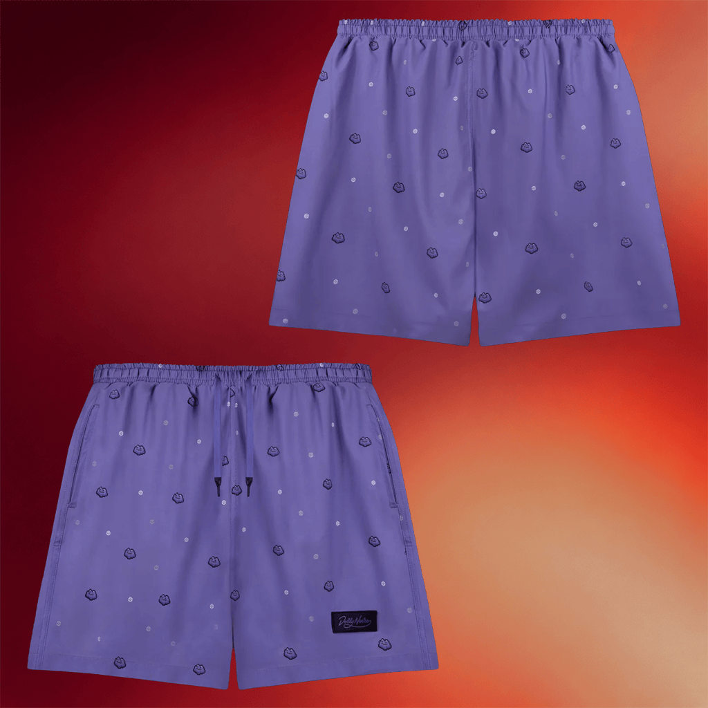 Dolly Noire X Pokemon Merch 2026 Ditto Pattern Swim Shorts Cute Gifts For Friends