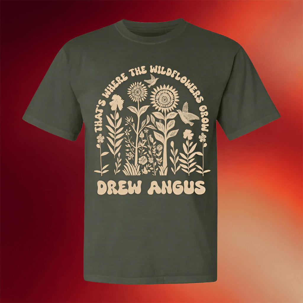 Drew Angus Merch 2026 Wildflowers T-Shirt Drew Angus Shirt Music Related Gifts For Guys