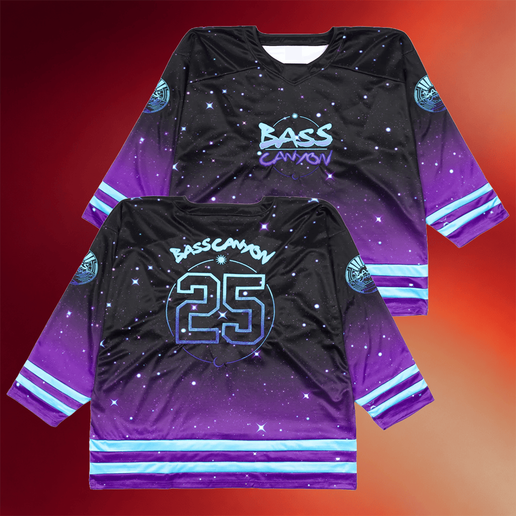 Excision Merch 25 Bass Canyon Hockey Jersey Blue Purple Good Gifts For DJ Fans