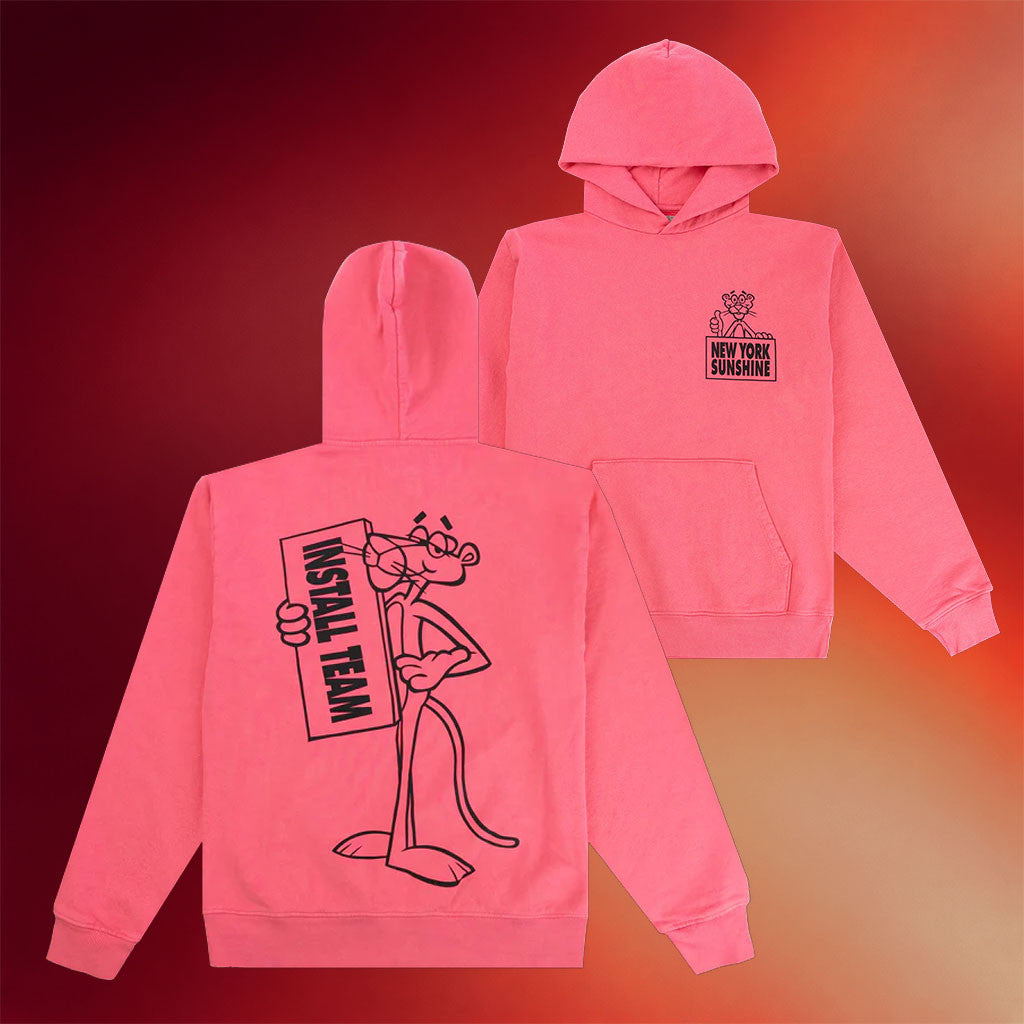 New York Sunshine Merch 2026 Pink Panther Hoodie Install Team Hoodie Gifts For Friends