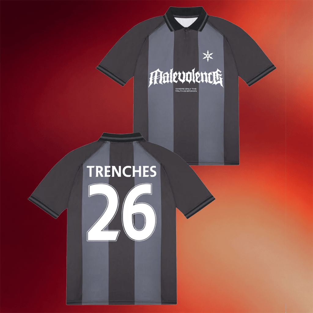 Malevolence Merch 2026 Trenches Striped Polo Shirt Father's Day Gifts For Husband