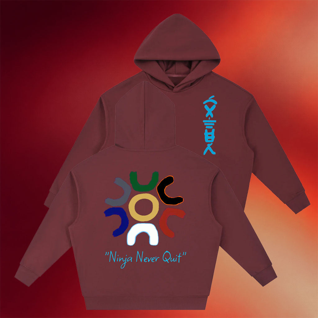Six Dojos Merch 2026 Six Dojos Water Hoodie Ninja Never Quit Hoodie Gifts For Sisters